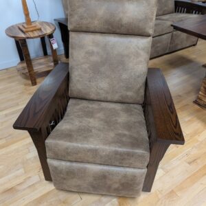 Wood Base Recliner and Couch Set