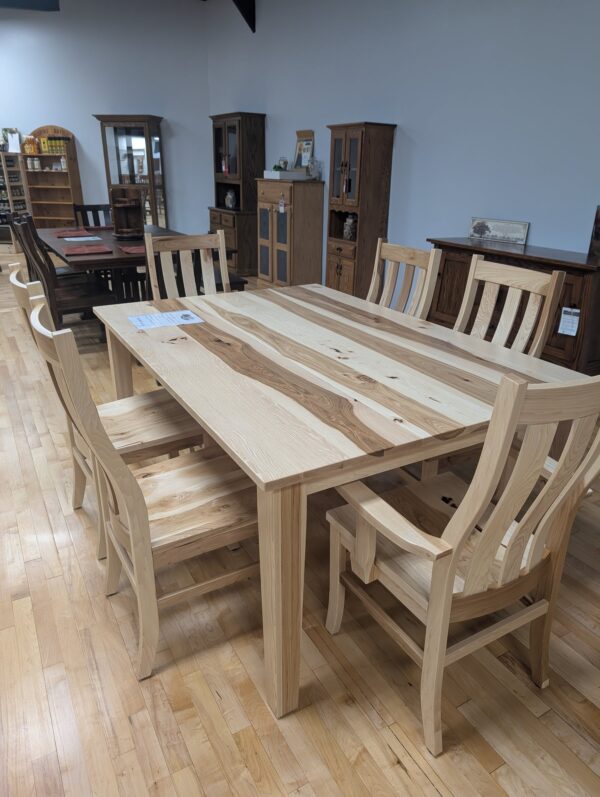 4-leg-solid-top-rustic-hickory-table-and-chairs