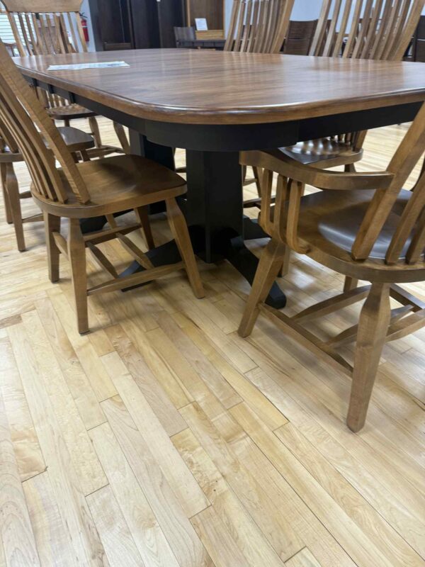 square-round-two-tone-double-pedestal-table